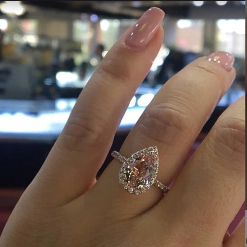 14K Rose Gold Morganite Ring